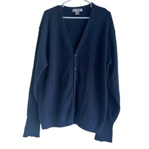 Vtg Cypress Links Sz 48 Cardigan Sweater USA Grandpa Golf Preppy Acrylic Navy